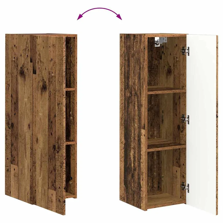 Meuble TV mural Bois Ancien 30 x 31 x 100 cm Bois d'ingénierie - 12