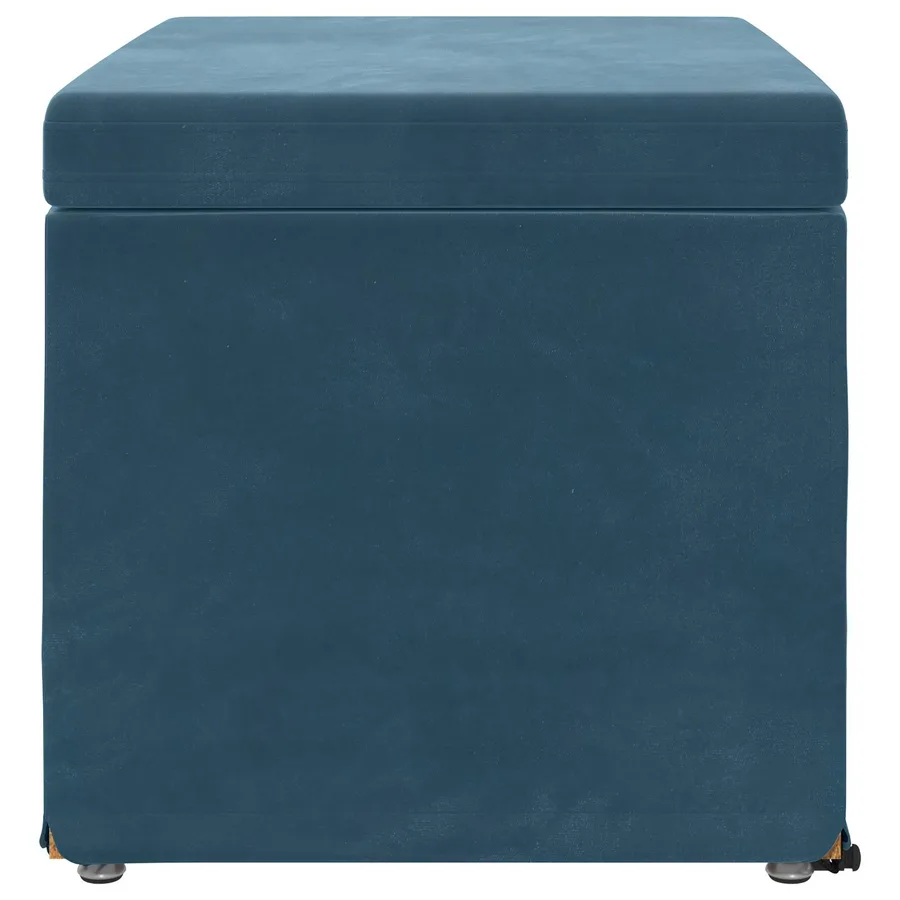 Tabouret Bleu 61 x 41 x 40 cm Velours et Bois Composite - 5