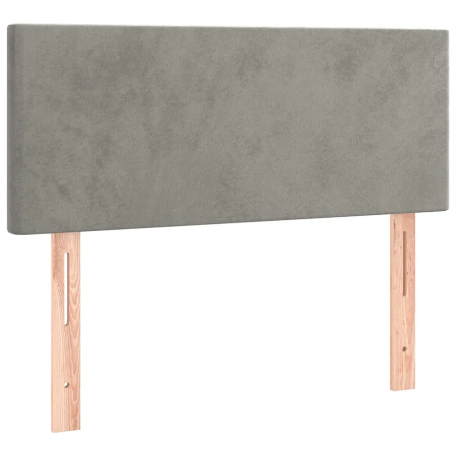 Sommier à lattes de lit et matelas Gris clair 90x200 cm Velours - 6