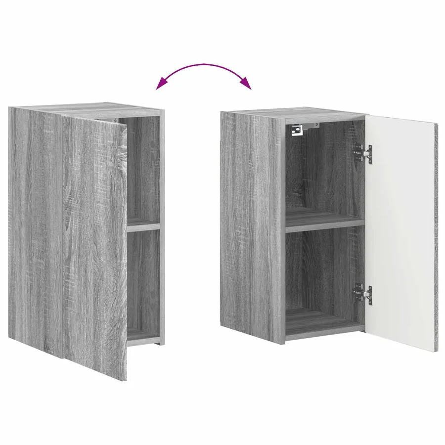Ensemble meuble TV 4 pcs Gris Sonoma Bois d'ingénierie - 13