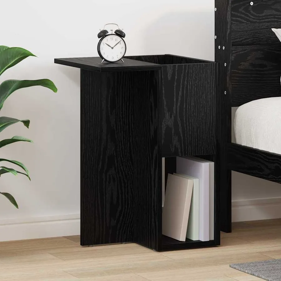 Table d'appoint Chêne noir 35 x 40 x 55 cm Bois d'ingénierie
