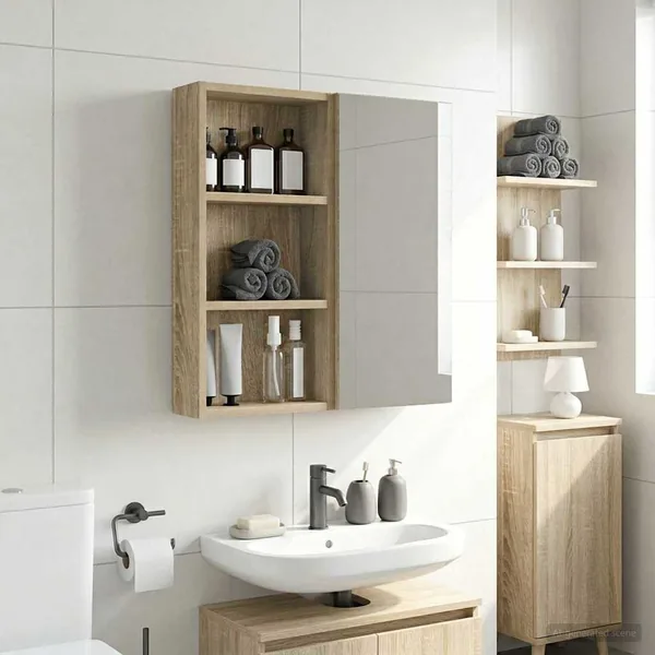Armoire murale de salle de bain Chêne Sonoma 30 x 10 x 60,5 cm