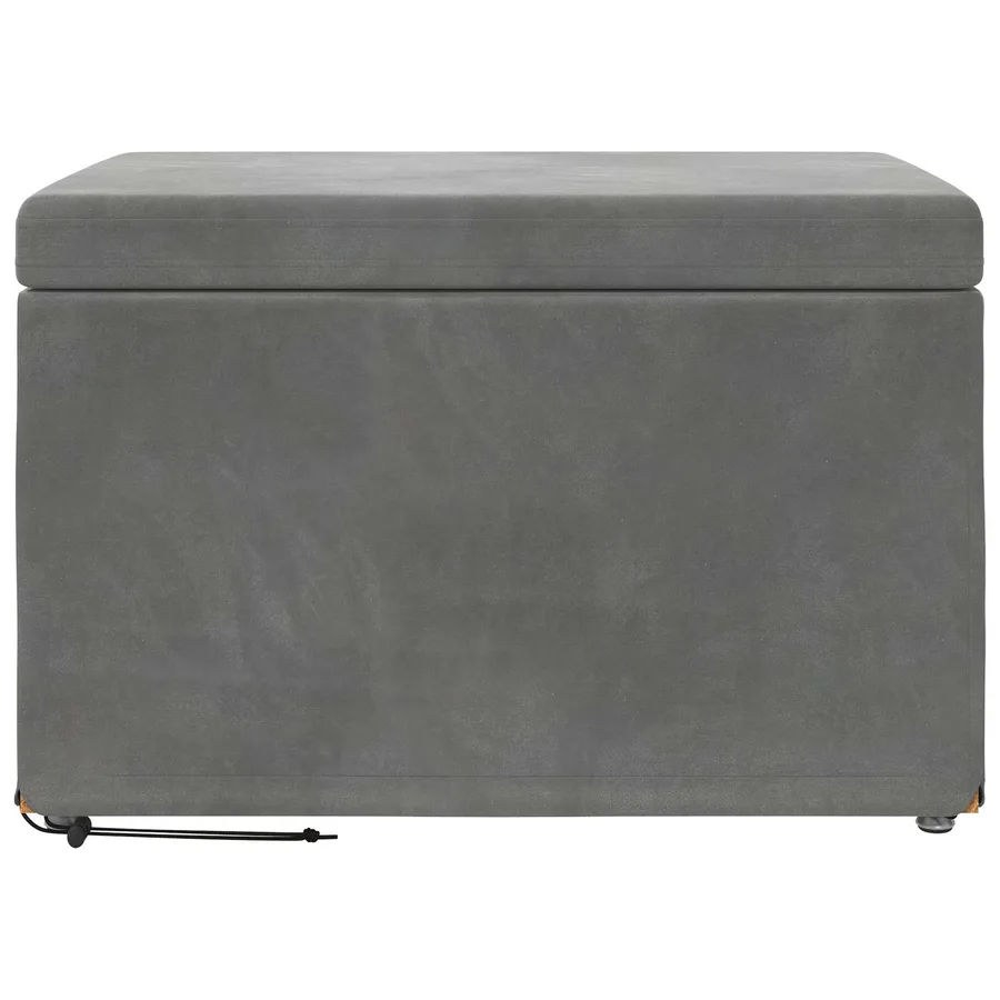 Tabouret Gris foncé 61 x 41 x 40 cm Velours et Bois Composite - 4