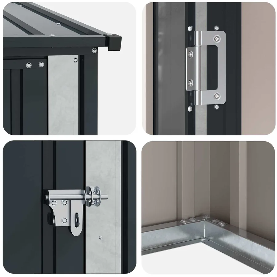 Cabanons de jardin Anthracite 103 x 86 x 200 cm Métал - 9