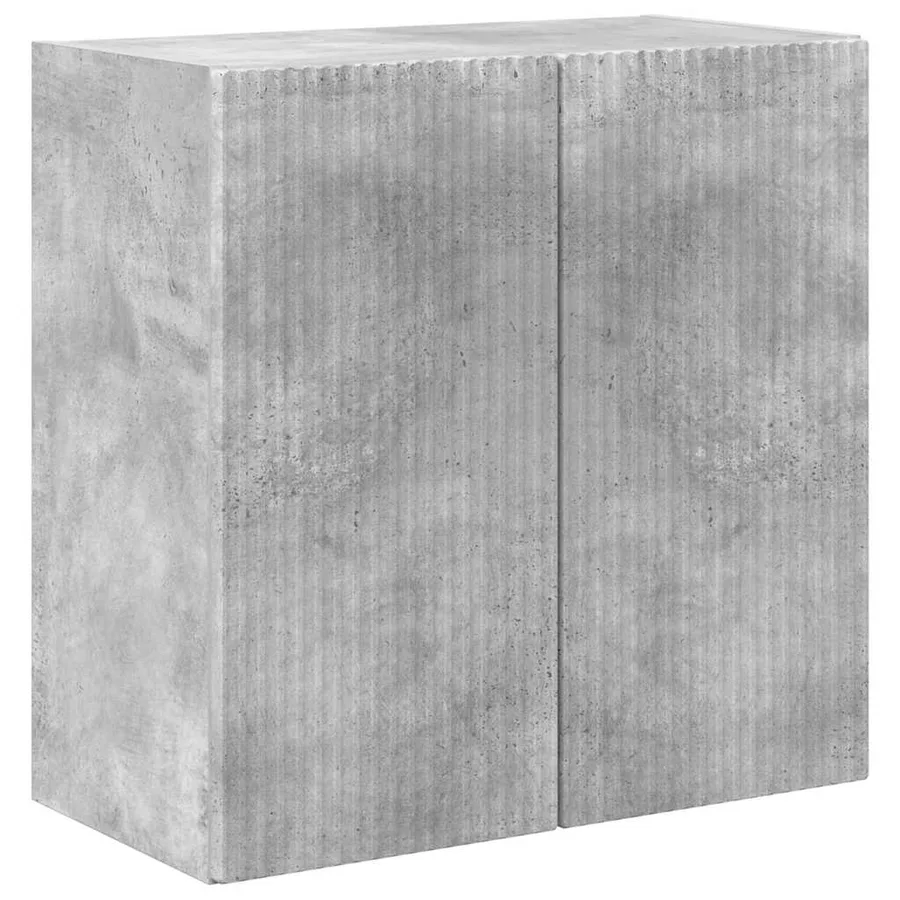 Meuble TV mural Gris béton 59,5 x 31 x 60 cm Bois d'ingénierie - 2