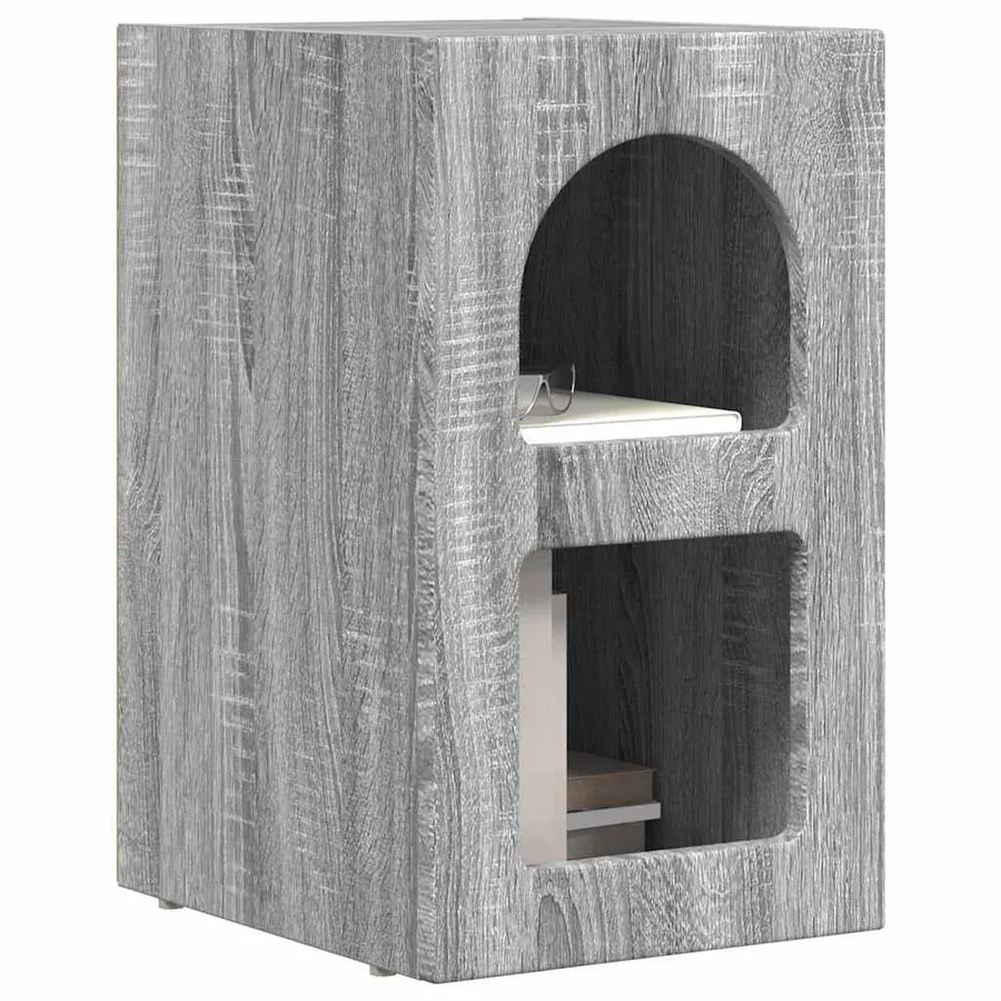 Table de chevet ELST 2 pc Gris Sonoma 29,5 x 33,5 x 50 cm - 3
