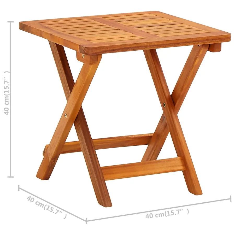 Chaises longues lot de 2 avec table et coussins Acacia solide - 20