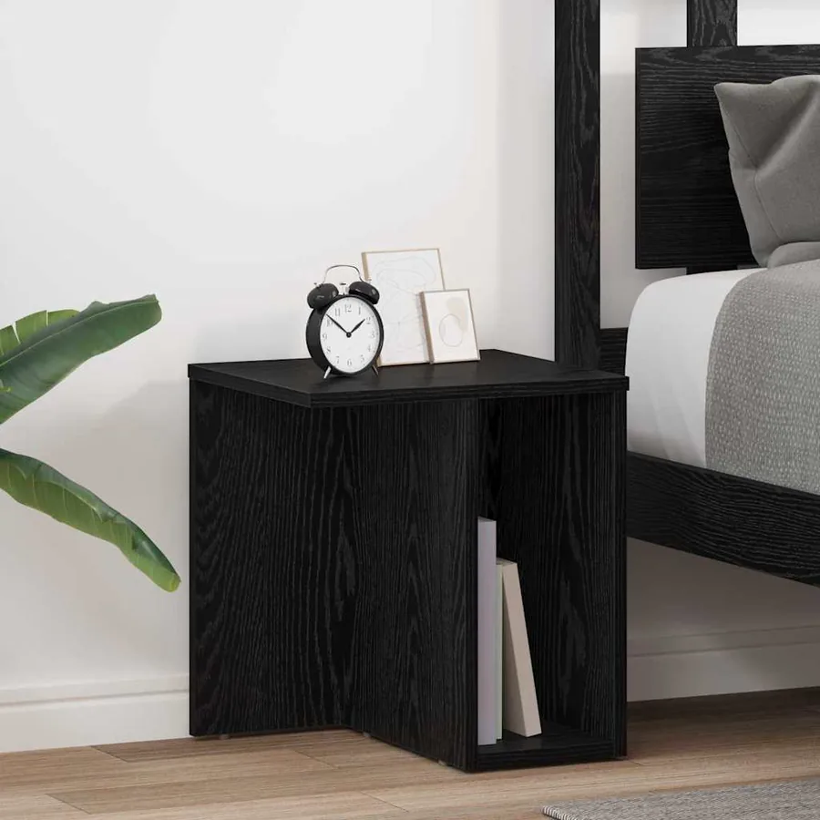 Table d'appoint 2 pcs Chêne noir 37 x 32 x 40 cm