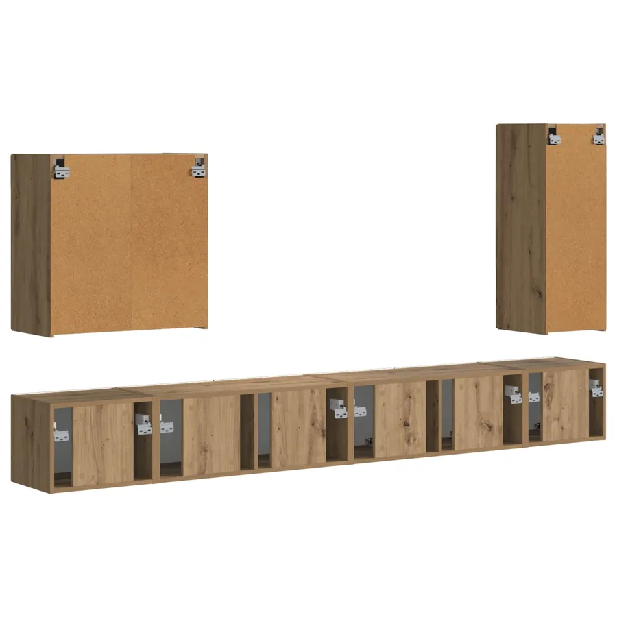 Ensemble de meuble TV mural 6 pcs Chêne artisanal - 10