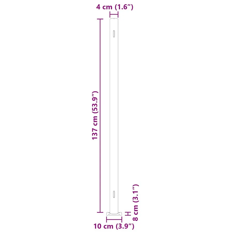 Auvent latéral rétractable de patio 140x600 cm Noir - 12