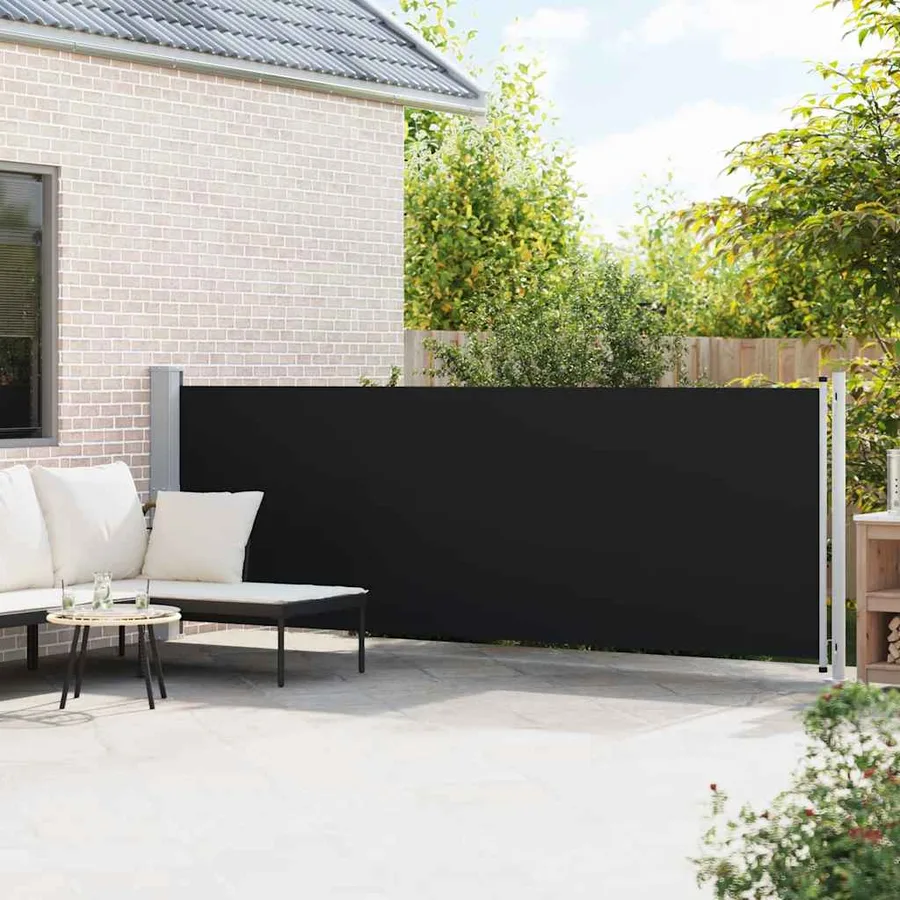 Auvent latéral rétractable de patio 140x600 cm Noir - 3