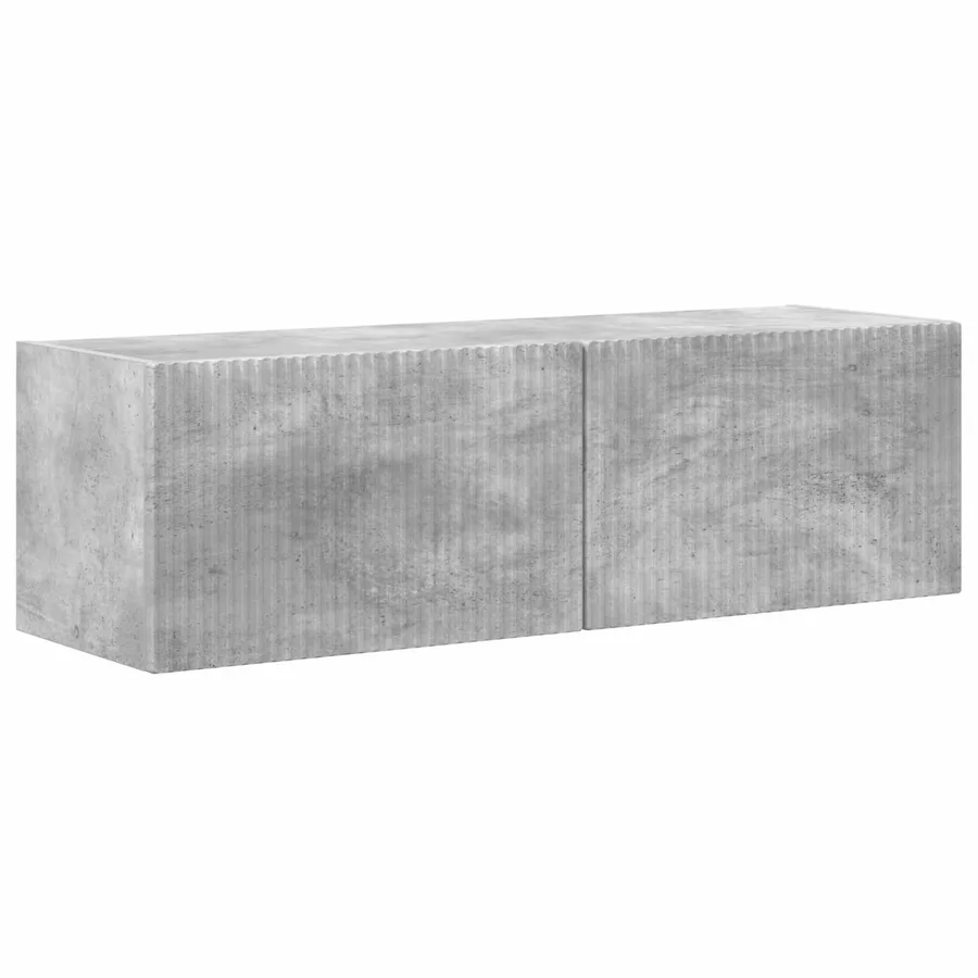 Ensemble meuble TV 4 pcs Gris béton Bois d'ingénierie - 5