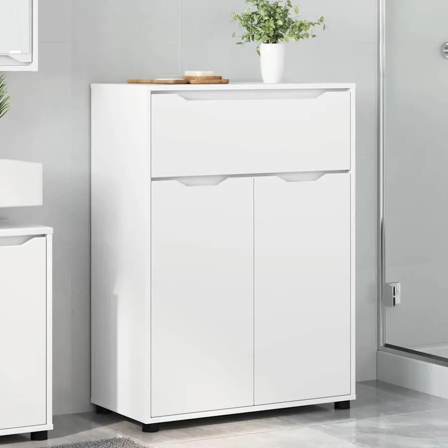 Cabinet de salle de bain avec tiroir Blanc 72,5 x 36,5 x 100 cm
