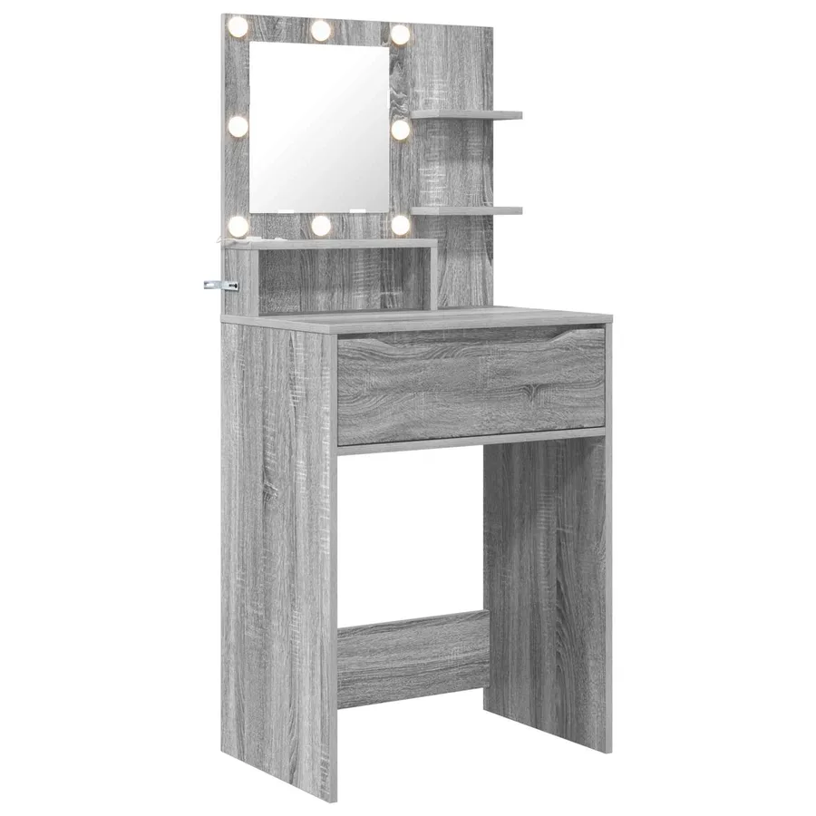 Tables de maquillage pour chambre avec tiroir Gris Sonoma - 2