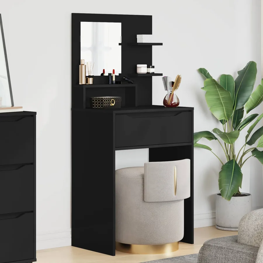 Tables de maquillage pour chambre Noir 80 x 39,6 x 135 cm
