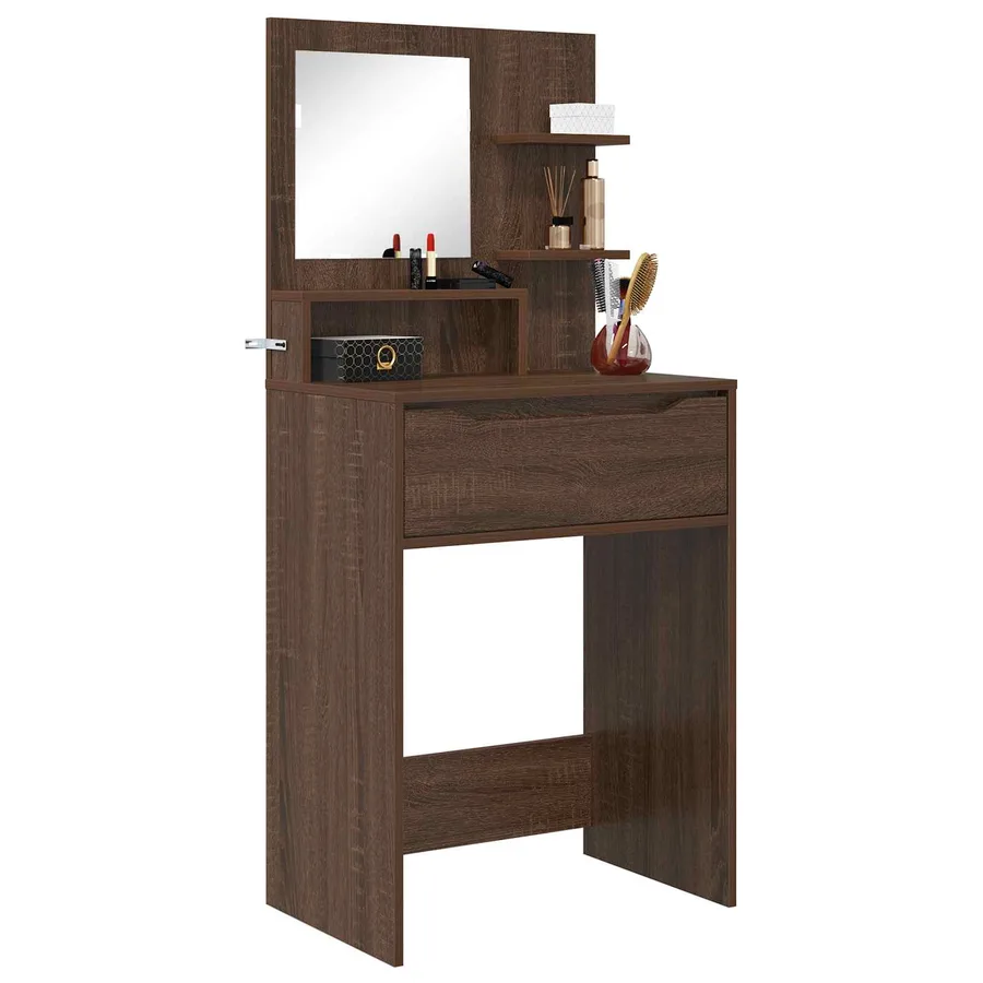 Tables de maquillage pour chambre Chêne brun 80 x 39,6 x 135 cm - 3