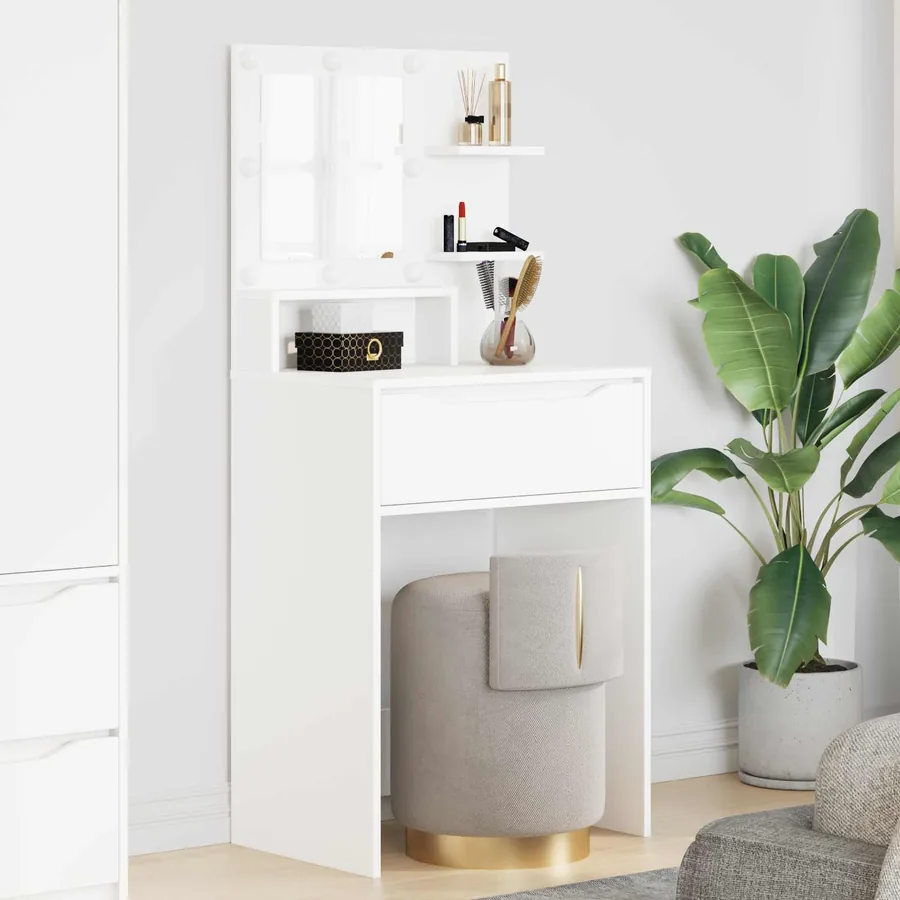 Tables de maquillage pour chambre Blanc 80 x 39,6 x 135 cm