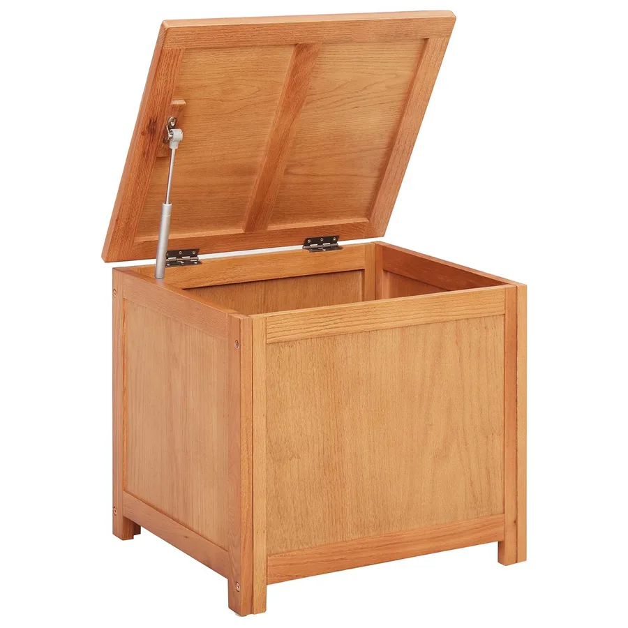 Boîte de rangement 50 x 45 x 45 cm Bois de chêne massif - 4