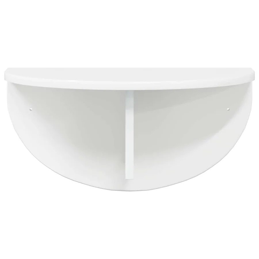 Étagère Murale Blanc brillant 48 x 24 x 24 cm Bois d'ingénierie - 5