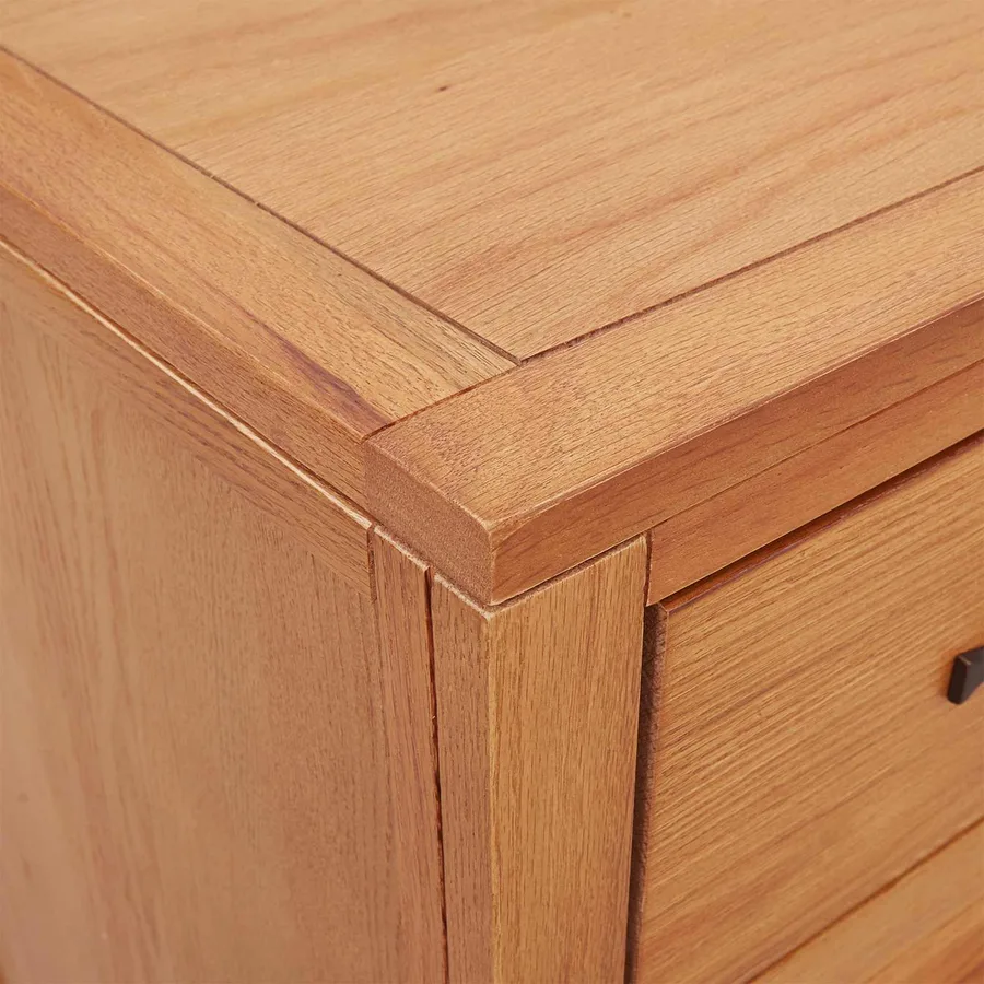 Armoire avec tiroir Marron 80 x 50 x 70 cm Bois de chêne massif - 7