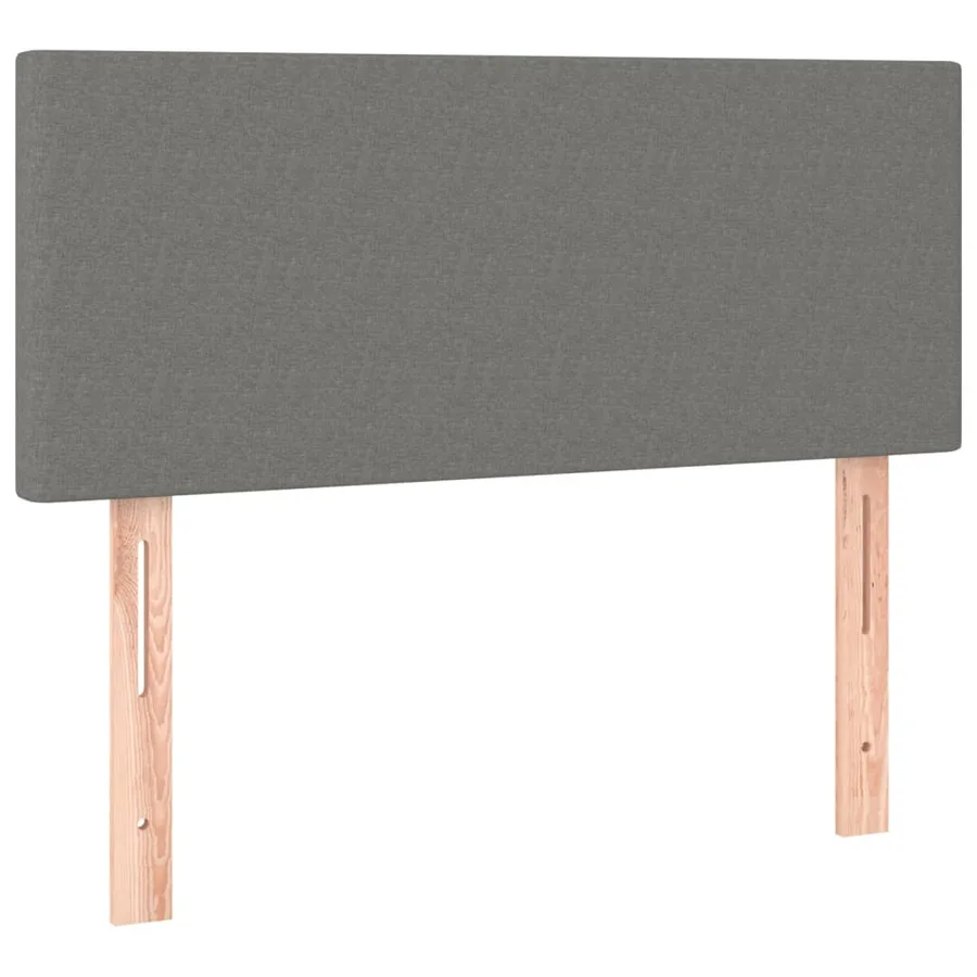Sommier à lattes de lit avec matelas Gris foncé 80x200 cm Tissu - 6