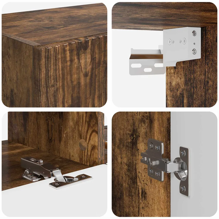 Ensemble meuble TV 6 pcs Chêne fumé Bois d'ingénierie - 9