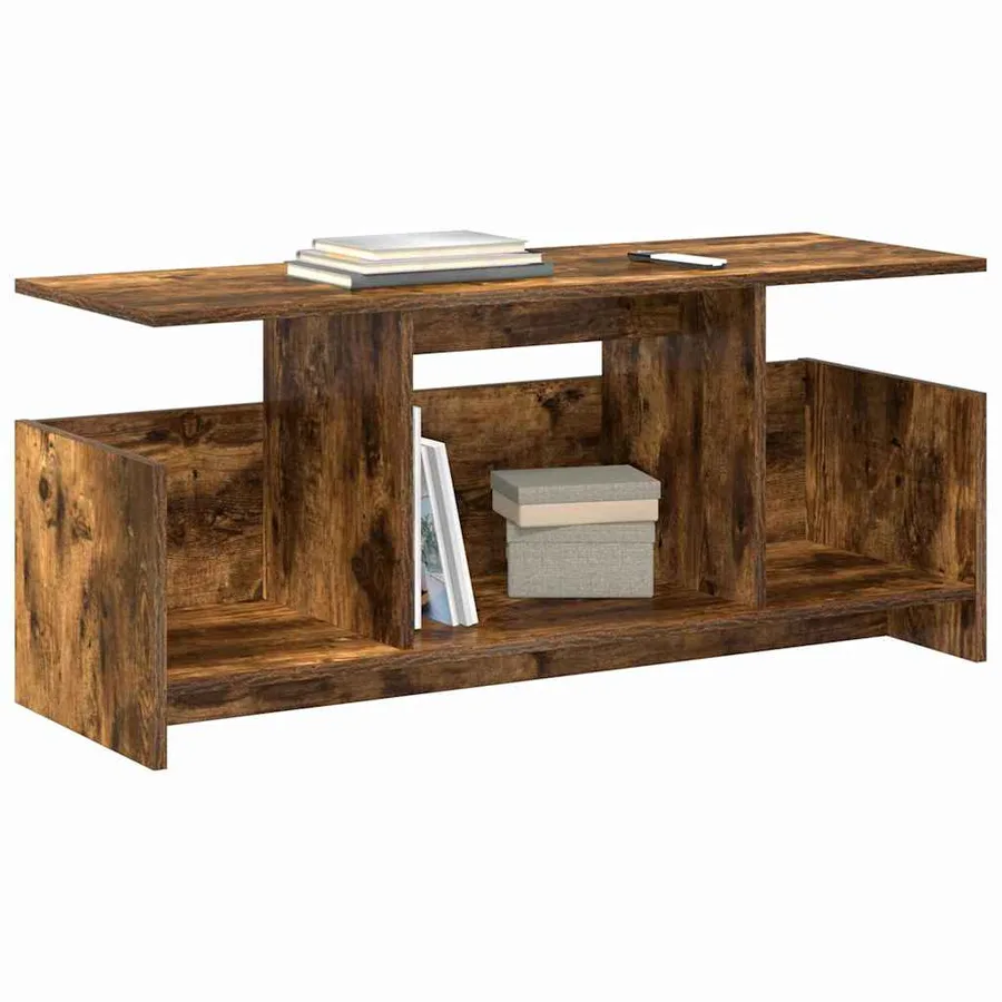 Meuble TV Chêne fumé 102 x 35 x 45 cm Bois d'ingénierie - 3