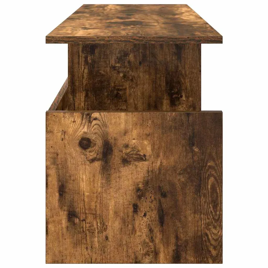 Meuble TV Chêne fumé 102 x 35 x 45 cm Bois d'ingénierie - 6