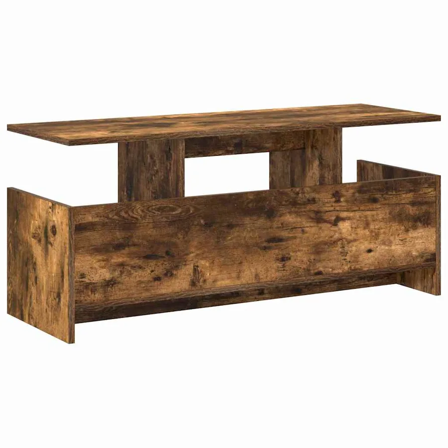 Meuble TV Chêne fumé 102 x 35 x 45 cm Bois d'ingénierie - 7