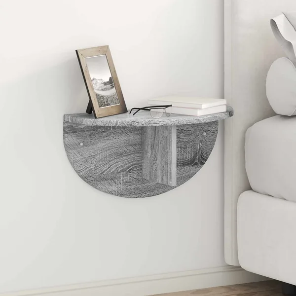 Étagère Murale Montage mural 2 pcs Gris Sonoma 48 x 24 x 24 cm