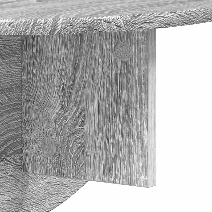Étagère Murale Montage mural 2 pcs Gris Sonoma 48 x 24 x 24 cm - 10
