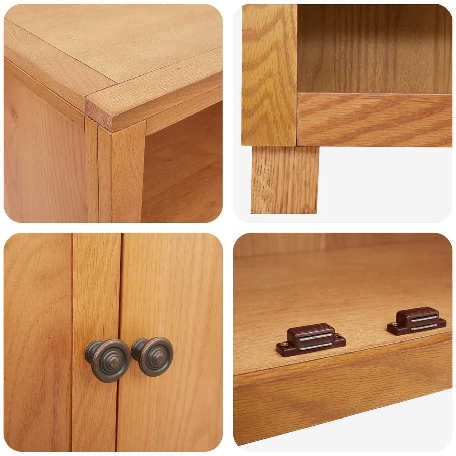 Ensemble de meubles de rangement 2 pc Naturel 80 x 35 x 185 cm - 8