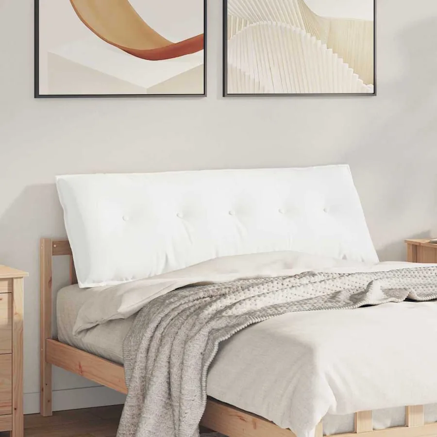 Coussin de Dos Blanc 140 x 19 x 50 cm tissu