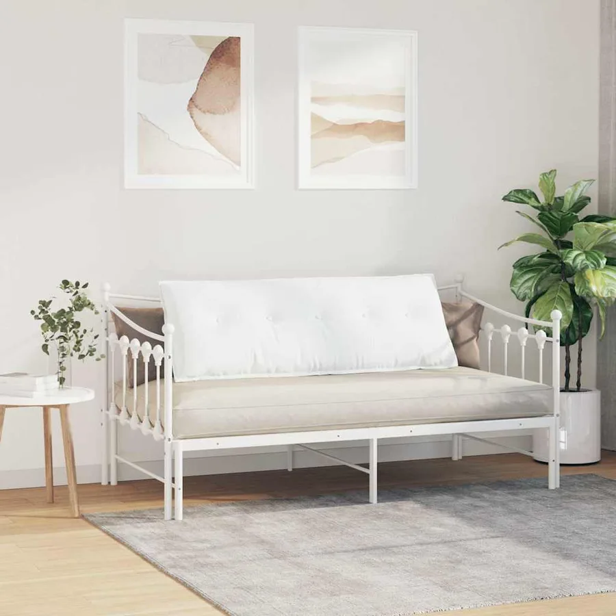 Coussin de Dos Blanc 140 x 19 x 50 cm tissu - 4