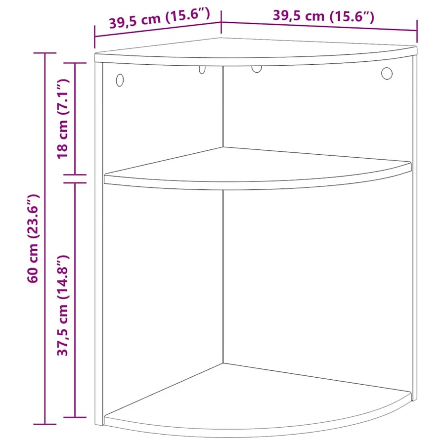 Table d'appoint Gris béton 39,7 x 39,7 x 60 cm - 8