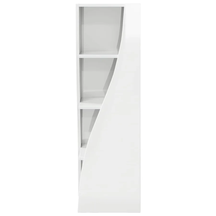 Meuble d'angle Blanc brillant 32x32x102cm Bois d'ingénierie - 6
