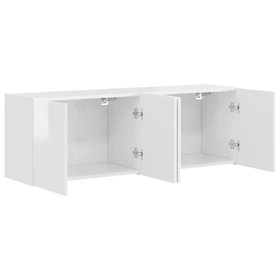 Meuble TV mural 2 pcs Blanc brillant 59,5 x 31 x 40 cm - 5
