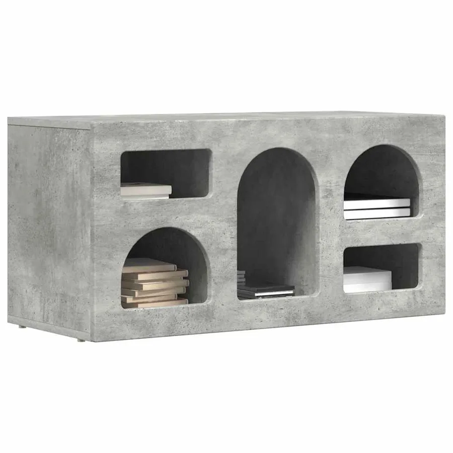 Meuble TV ELST 80 x 35 x 40 cm Gris béton Bois d'ingénierie - 3