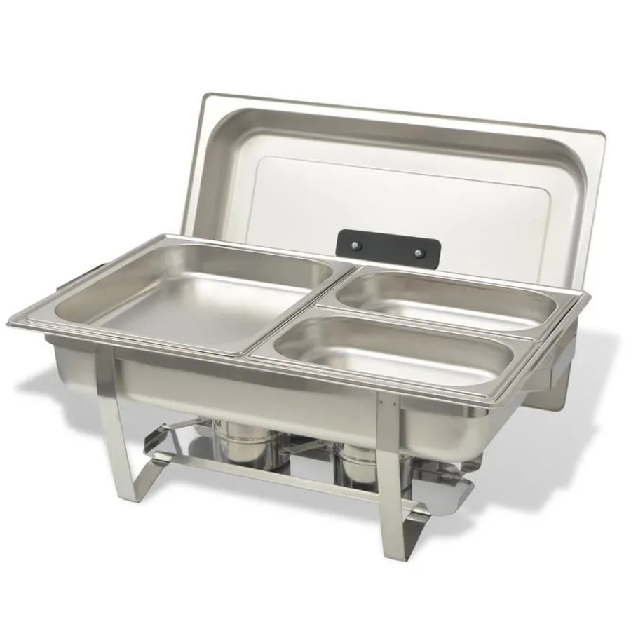 Ensemble de chauffe-plats 4 pcs Acier inoxydable - 6