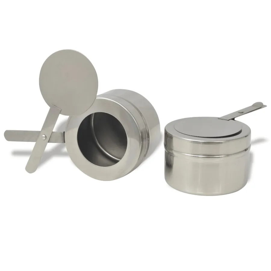 Ensemble de chauffe-plats 4 pcs Acier inoxydable - 9