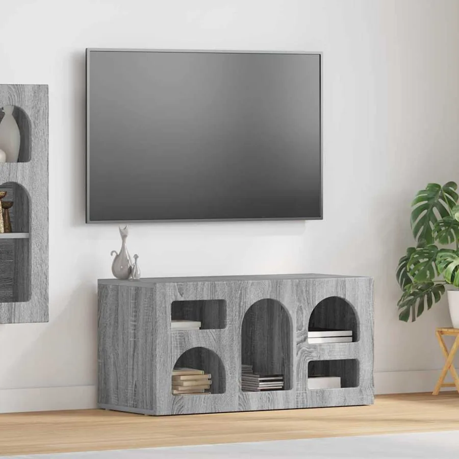 Meuble TV ELST 80 x 35 x 40 cm Gris Sonoma Bois d'ingénierie