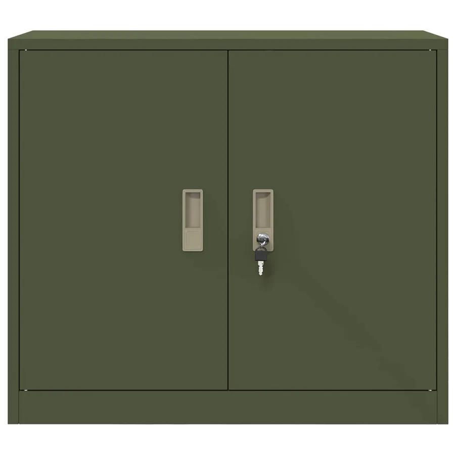 Armoire de rangement Vert olive 80 x 40 x 70 cm Acier - 6