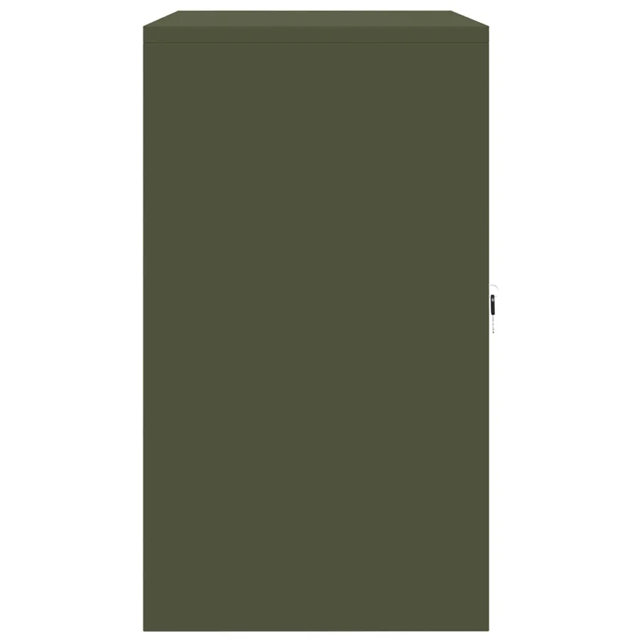 Armoire de rangement Vert olive 80 x 40 x 70 cm Acier - 7