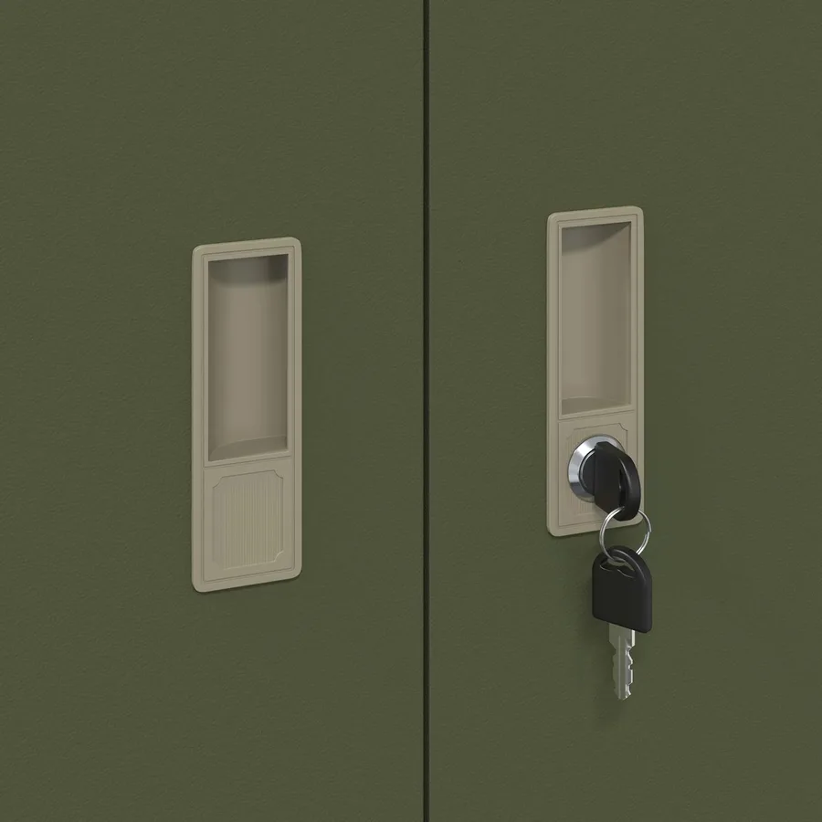 Armoire de rangement Vert olive 80 x 40 x 70 cm Acier - 9