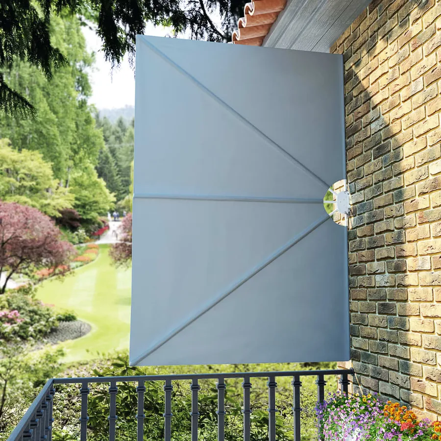 Auvent latéral pliable de terrasse Gris 240 x 160 cm - 4