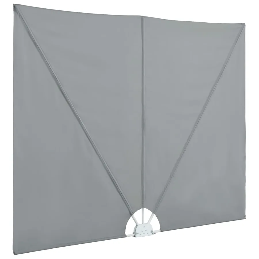 Auvent latéral pliable de terrasse Gris 240 x 160 cm - 5