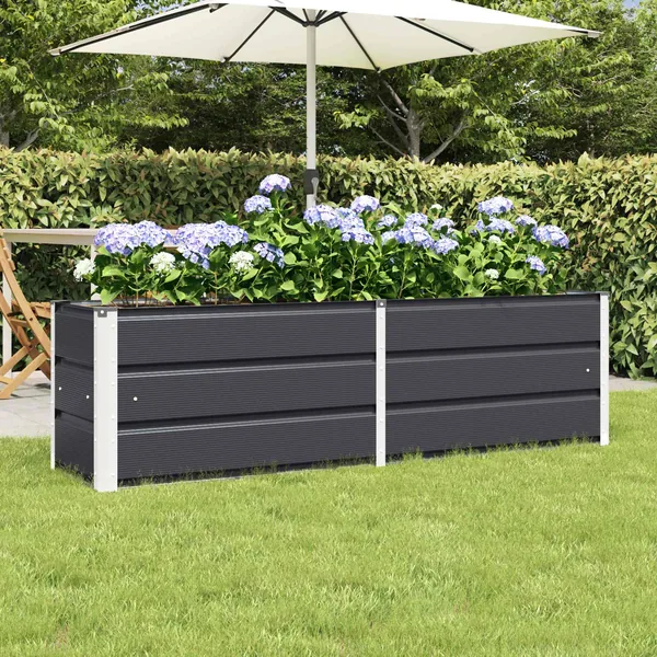 Jardinière Anthracite 160 x 40 x 45 cm Acier