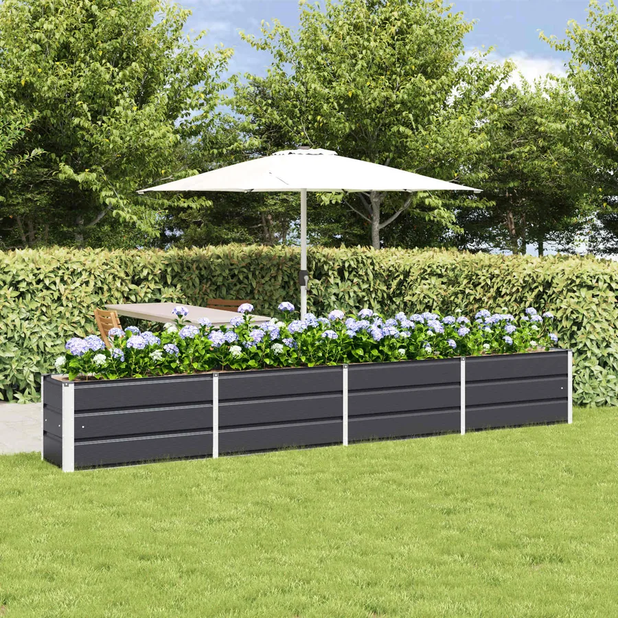 Jardinière Anthracite 320 x 40 x 45 cm Acier