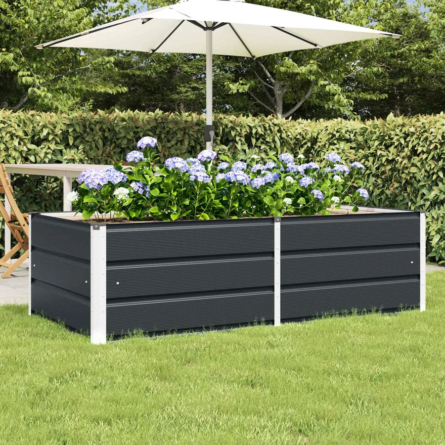 Jardinière Anthracite 160 x 80 x 45 cm Acier