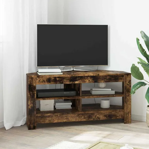 MeubleTVd'Angle Chêne fumé 102 x 40,5 x 45 cm Bois d'ingénierie